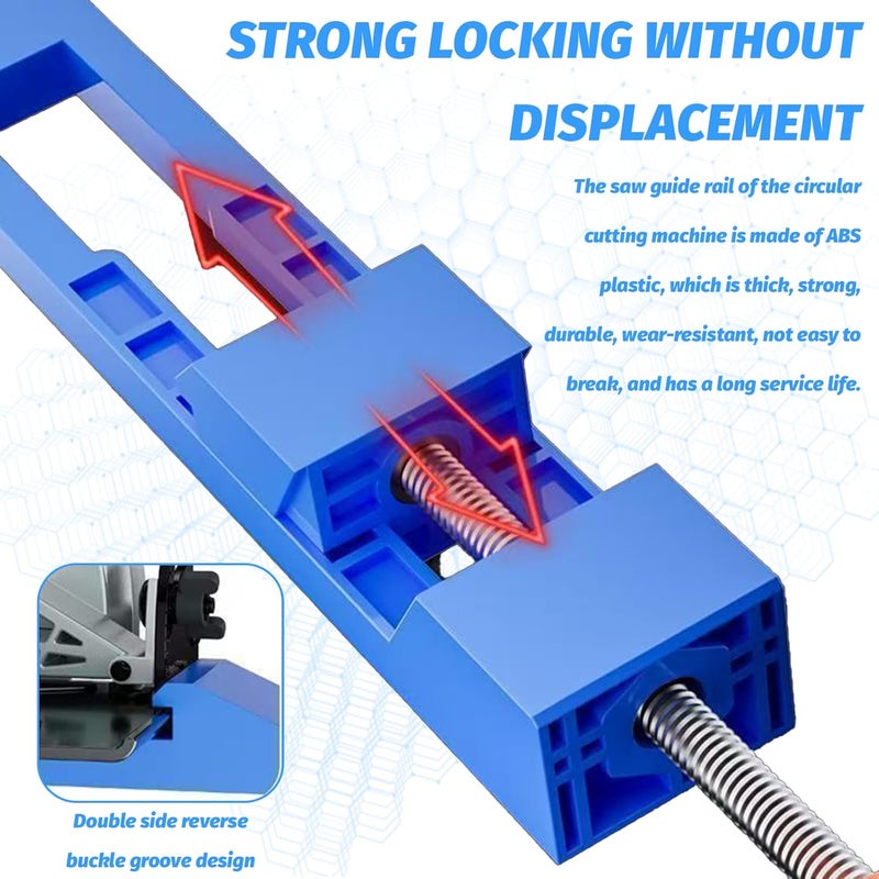hinbkenla Adjustable Cutting Machine Base Guide,Saw Guide For Circular Saw,Guia Para Sierra Circular,Circular Saw Guide Rail,Electric Circular Saw Milling Positioning Clamp For Wood Tile Precision Cutting Tasks - Image 3